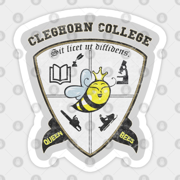 Cleghorn College Queen Bees Sticker by MotoGirl